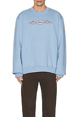 Wahine Dolphin Sweater in Powder Blue, view 4, click to view large image.
