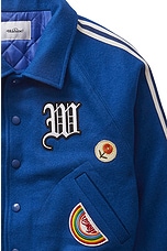 Wahine Univarsity Jacket in Blue, view 4, click to view large image.