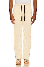 Wales Bonner Percussion Track Pant in Yellow, view 4, click to view large image.