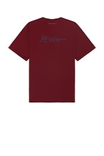 Wales Bonner Howard T Shirt in Maroon, view 2, click to view large image.