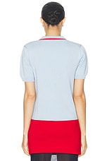 Wales Bonner Verse Polo Top in Celeste, view 4, click to view large image.