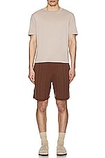 WAO Fully Knitted Pattern Short in Brown & Taupe, view 4, click to view large image.