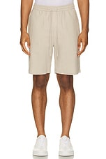 WAO Casual Linen Short in Light Beige, view 3, click to view large image.