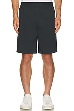 WAO Relaxed Nylon Pleated Short in Dark Navy, view 3, click to view large image.