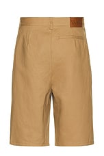 WAO The Pleated Short in Brown, view 2, click to view large image.