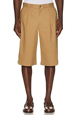 WAO The Pleated Short in Brown, view 5, click to view large image.