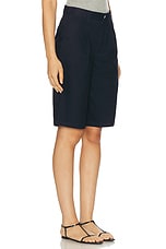 WAO The Pleated Short in Navy, view 2, click to view large image.