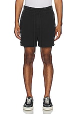 WAO The Fleece Short in black, view 3, click to view large image.
