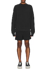 WAO The Fleece Short in black, view 4, click to view large image.