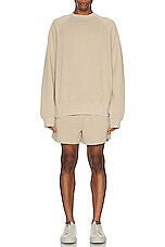 WAO The Fleece Short in tan, view 4, click to view large image.
