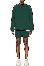 WAO The Fleece Short in green, view 4, click to view large image.