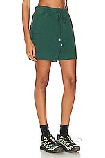 WAO The Fleece Short in green, view 2, click to view large image.