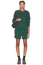 WAO The Fleece Short in green, view 4, click to view large image.