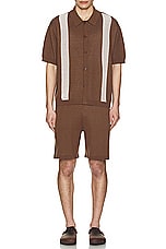 WAO Fully Knitted Short in Brown, view 4, click to view large image.