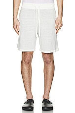WAO Fully Knitted Short in White, view 3, click to view large image.
