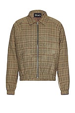 WAO Plaid Bomber Jacket in brown & black, view 1, click to view large image.