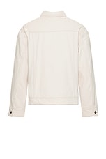 WAO Cotton Twill Trucker Jacket in Ivory, view 2, click to view large image.