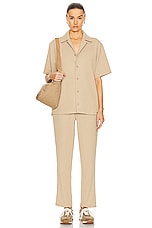 WAO Ribbed Knit Pant in tan, view 5, click to view large image.