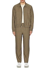 WAO Plaid Trouser in brown & black, view 6, click to view large image.