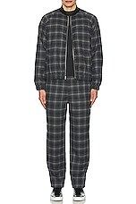 WAO Plaid Trouser in grey & black, view 6, click to view large image.
