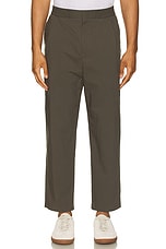 WAO Relaxed Nylon Pleated Pant in Khaki, view 3, click to view large image.