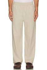 WAO Casual Linen Pant in Light Beige, view 3, click to view large image.