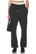 WAO The Fleece Pant in black, view 1, click to view large image.