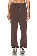 WAO The Fleece Pant in brown, view 1, click to view large image.
