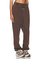 WAO The Fleece Pant in brown, view 2, click to view large image.