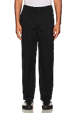 WAO Double Pleated Chino Pant in black, view 3, click to view large image.