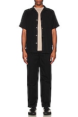 WAO Double Pleated Chino Pant in black, view 5, click to view large image.