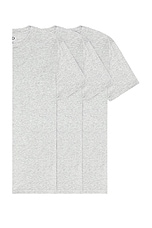 WAO The Standard Tee 3 Pack in heather grey, view 1, click to view large image.