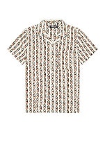 WAO The Camp Shirt in Cream Multi Chain, view 1, click to view large image.
