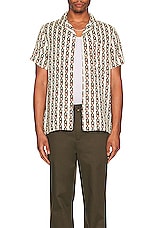 WAO The Camp Shirt in Cream Multi Chain, view 4, click to view large image.