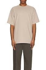 WAO The Oversized Tee in Sand Beige, view 3, click to view large image.