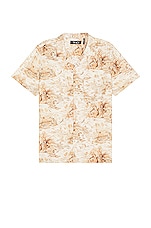 WAO The Camp Shirt in Taupe Tiger Scene, view 1, click to view large image.