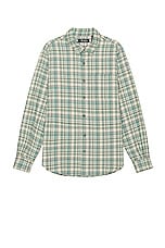 WAO The Flannel Shirt in blue & cream, view 1, click to view large image.