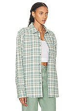 WAO The Flannel Shirt in blue & cream, view 2, click to view large image.
