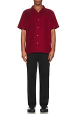 WAO The Camp Shirt in burgundy, view 4, click to view large image.