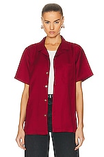 WAO The Camp Shirt in burgundy, view 1, click to view large image.