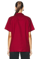 WAO The Camp Shirt in burgundy, view 3, click to view large image.
