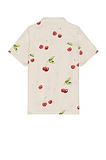 WAO The Camp Shirt in off white & red, view 2, click to view large image.
