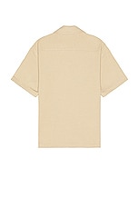 WAO Ribbed Knit Camp Shirt in tan, view 2, click to view large image.