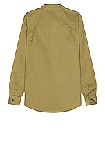 WAO Long Sleeve Twill Shirt in olive, view 2, click to view large image.