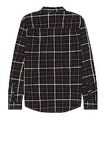 WAO The Flannel Shirt in black & burgundy, view 2, click to view large image.