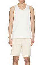 WAO The Relaxed Tank in Off White, view 3, click to view large image.