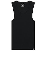 WAO The Fitted Tank in Black, view 1, click to view large image.