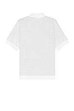 WAO Short Sleeve Knit Shirt in White & Black, view 2, click to view large image.
