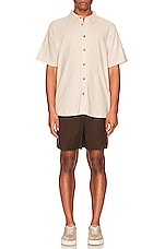 WAO The Short Sleeve Shirt in Natural, view 4, click to view large image.