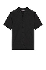 WAO The Short Sleeve Shirt in Black, view 1, click to view large image.